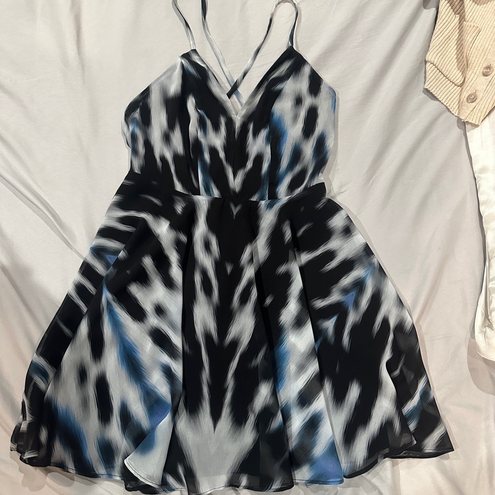 Bebe Black and Silver Elegant Dress